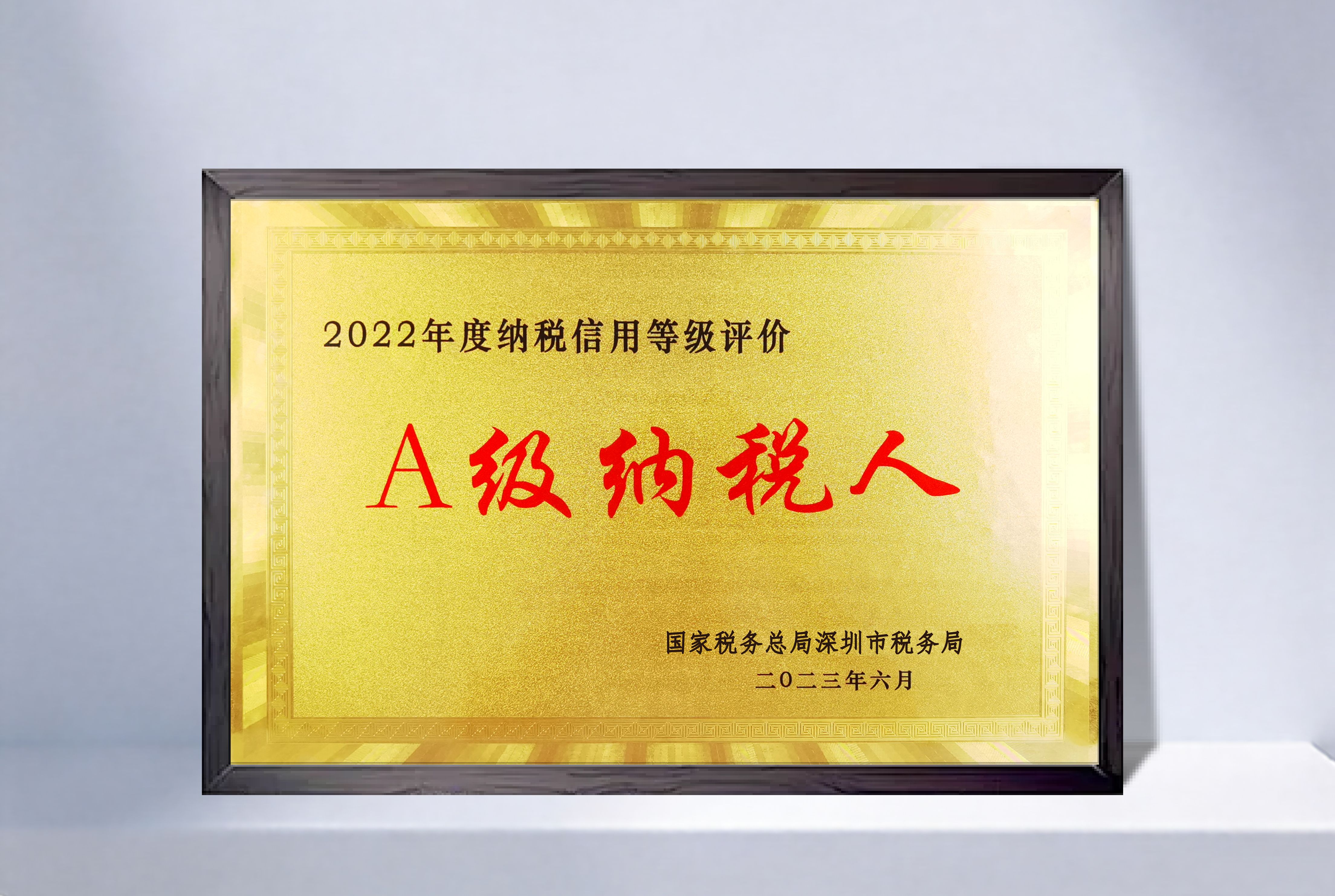 国家 A 级纳税人